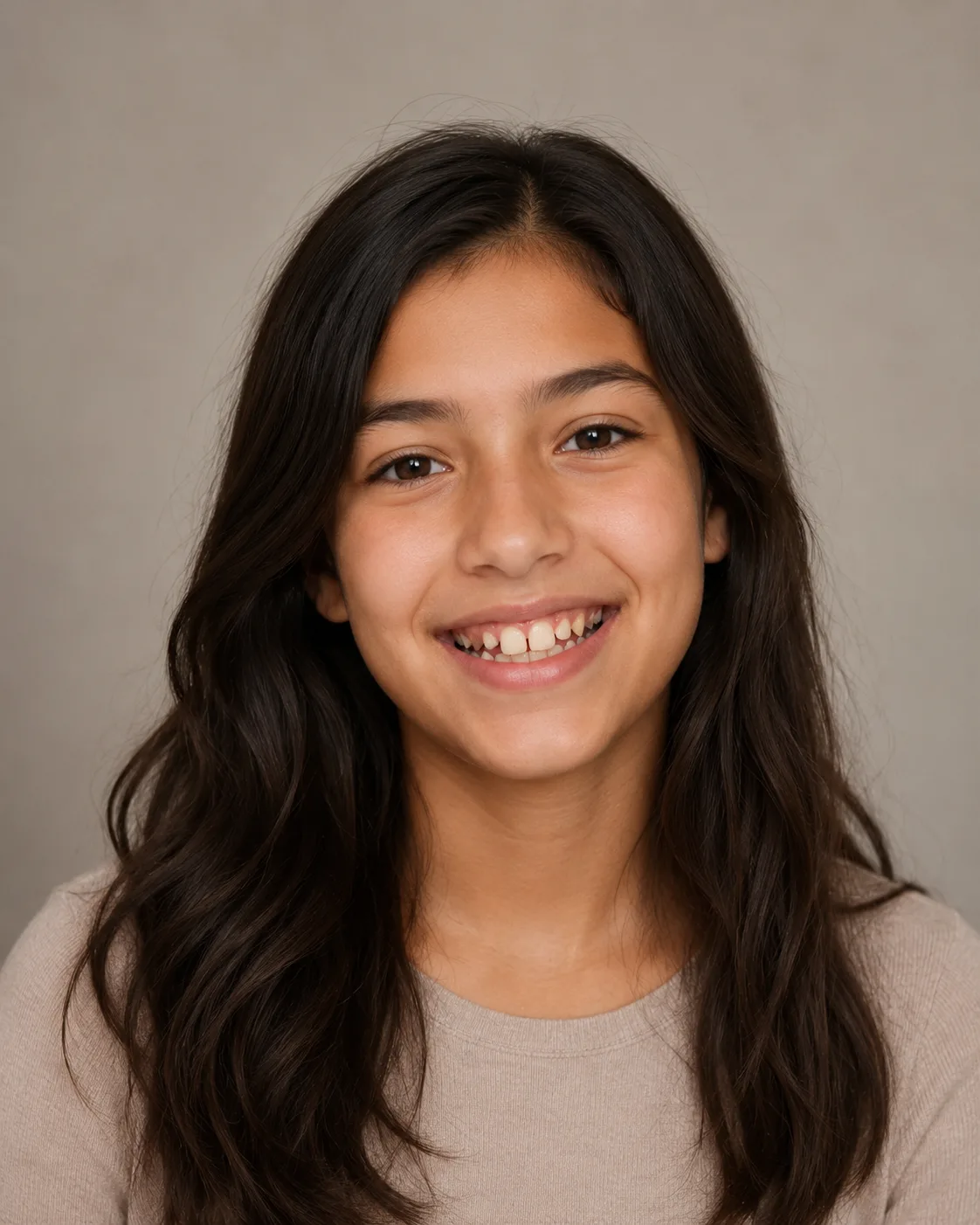 Patient smile before colored braces simulation
