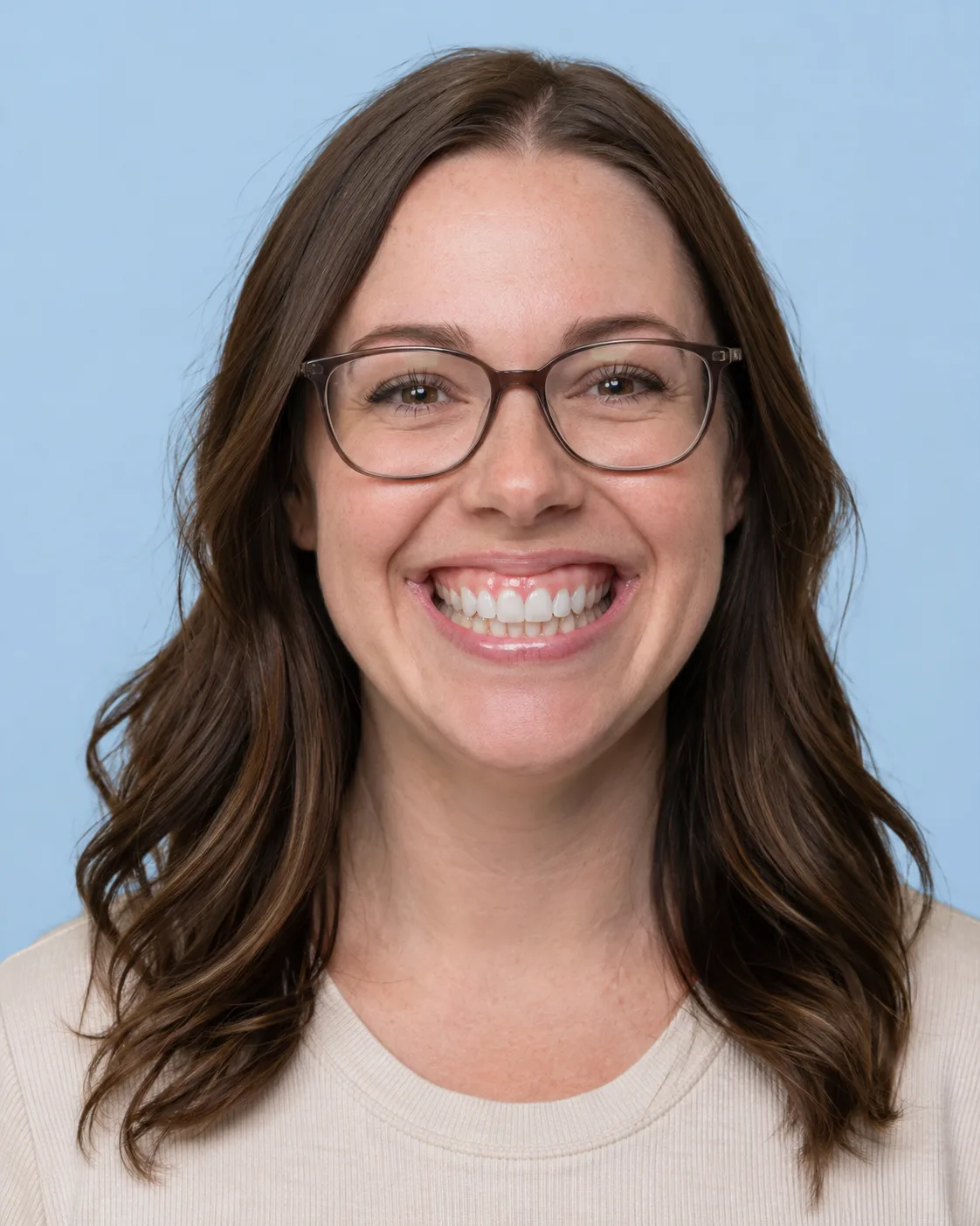 Patient smile before gum contouring simulation